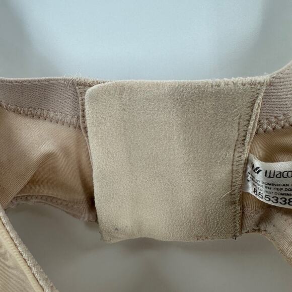 Wacoal Tan Scallop Lace Trim Ultimate Side Smoother Underwire Bra Size 40DDD - Picture 8 of 9